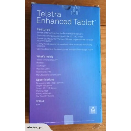 Telstra 10.1 3G/4G Quad Core 16GB Unlocked Android Tablet Black