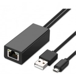 Ethernet Network Adaptor and USB Cable For Google Chromecast