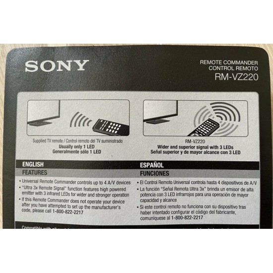 Sony Universal Remote Controller - 4 Devices NEW